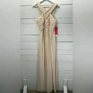 NWT Bill Levkoff Chiffon Criss Cross Strap Dress Size 8